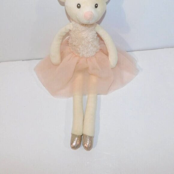 Coco Village 17" Plush Cream Pink Gold Ballerina Bear Stuffed Toy Lovey - Picture 3 of 7